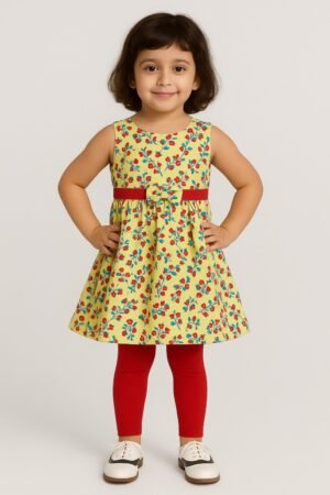 The "Sunny Garden" Floral Bow Dress